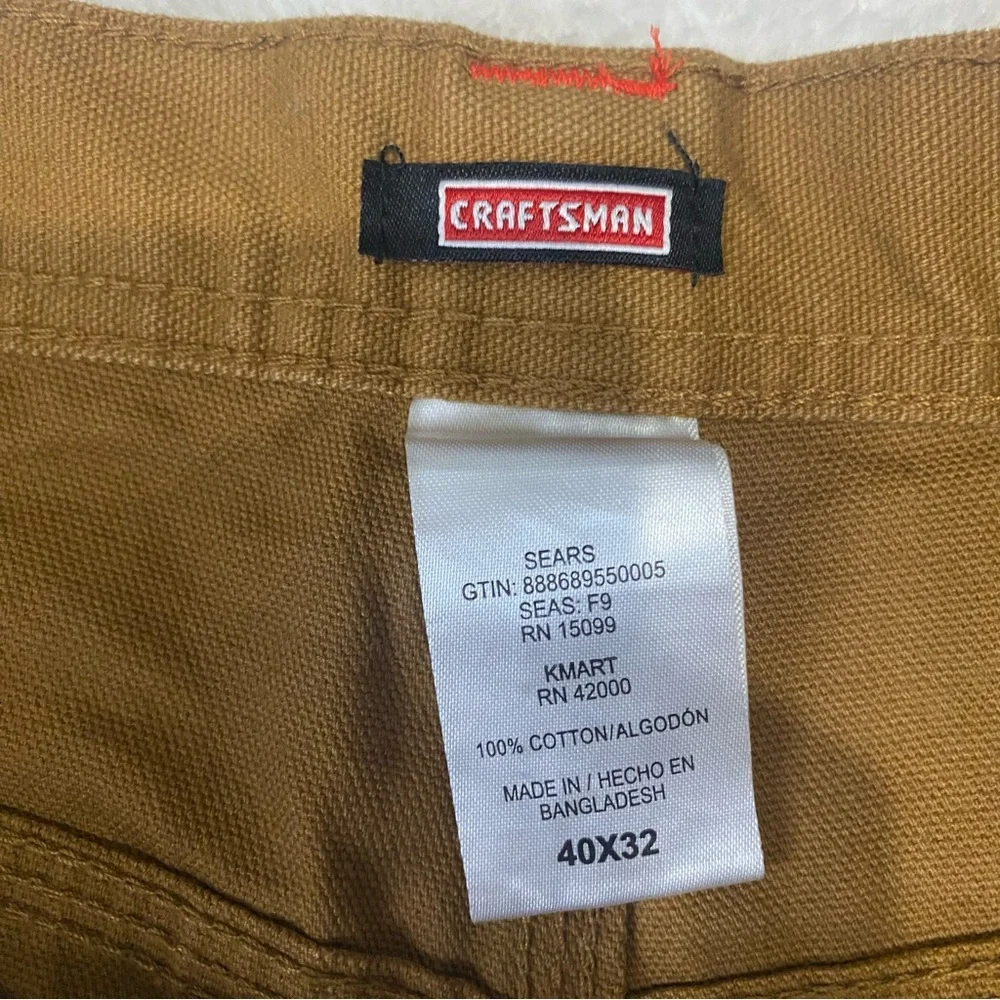 NWT Craftsman Men's Double Knee Canvas Carpenter Workwear Pants 40 x 32 - Picture 5 of 11